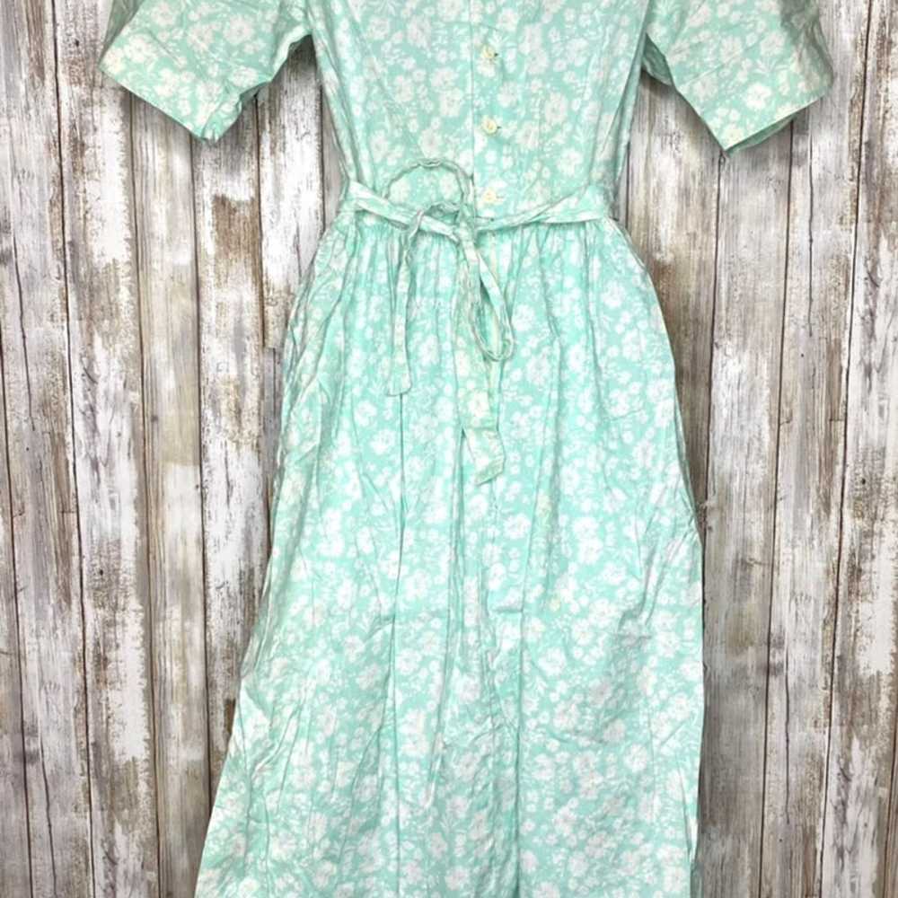 Vintage Lanz Original Puff Sleeve Floral Dress Si… - image 7