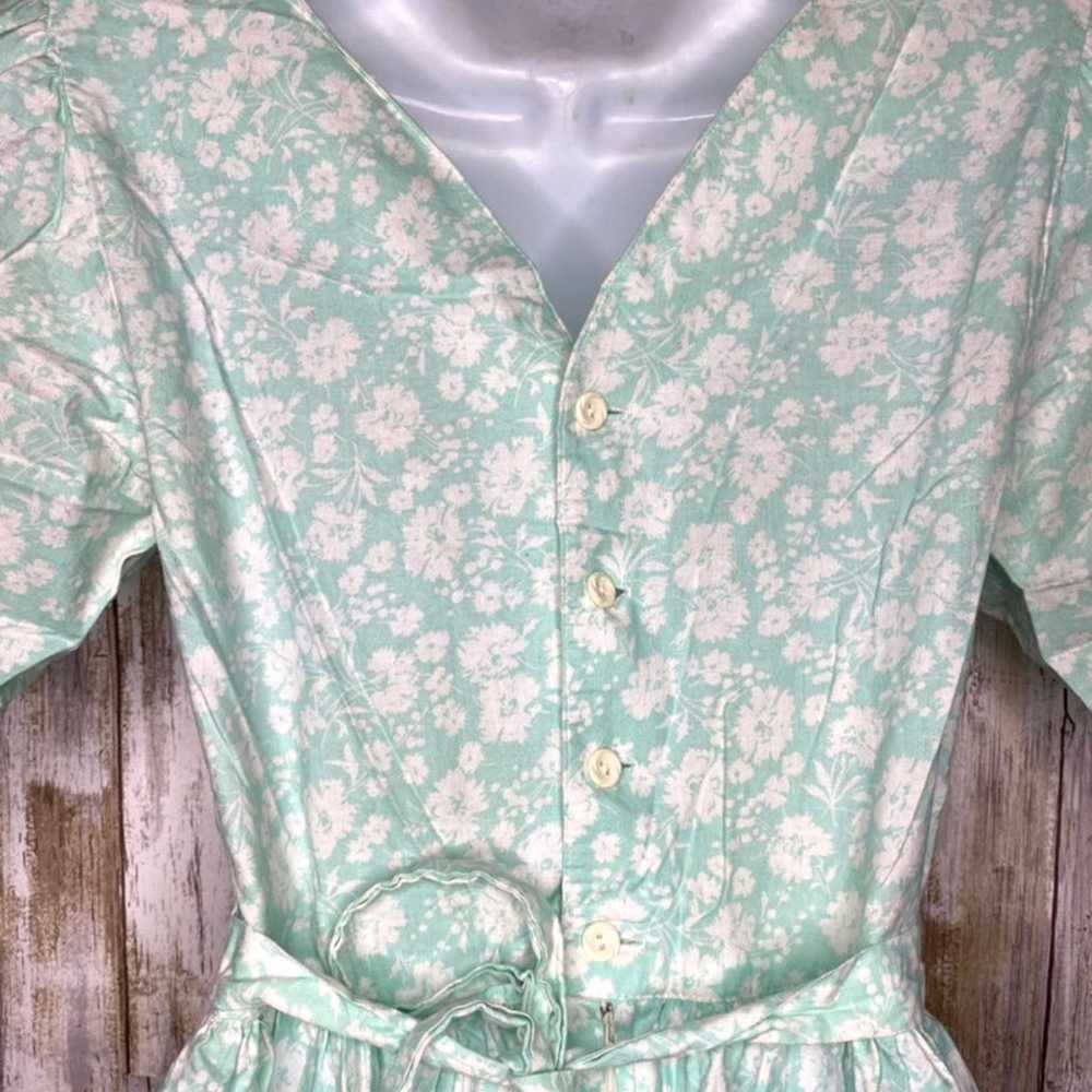Vintage Lanz Original Puff Sleeve Floral Dress Si… - image 9