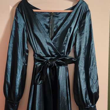 Deep Green Satin Gown