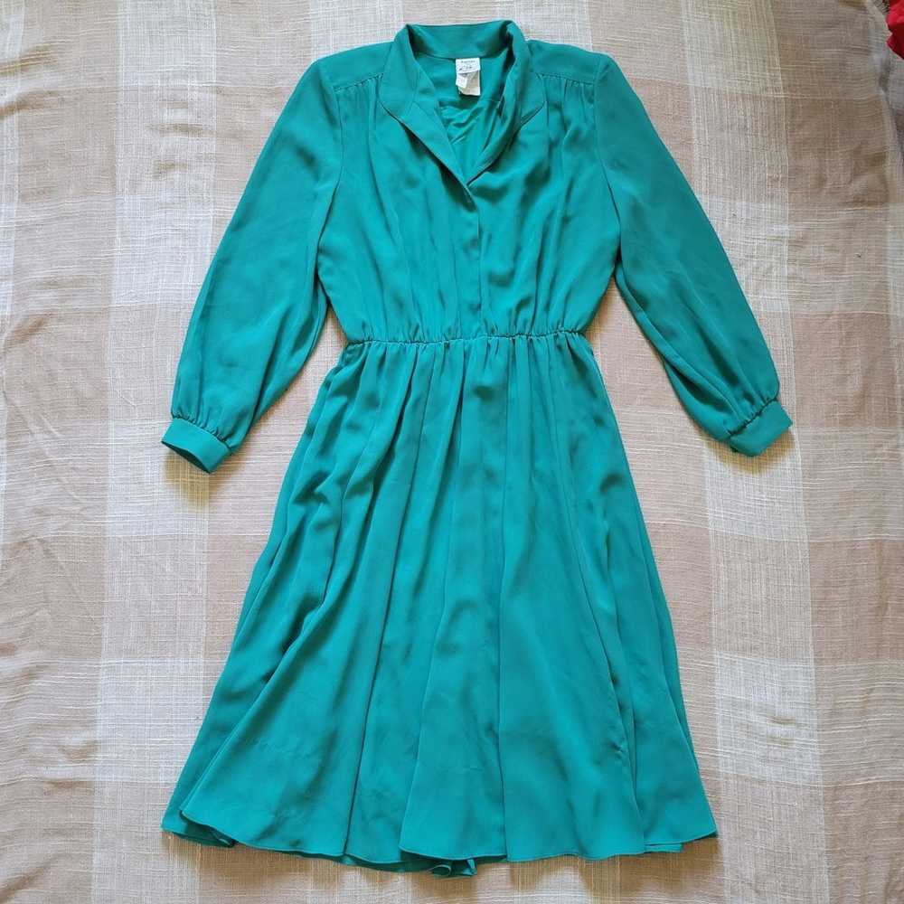 Vintage Long Sleeve Collared Dress - image 2