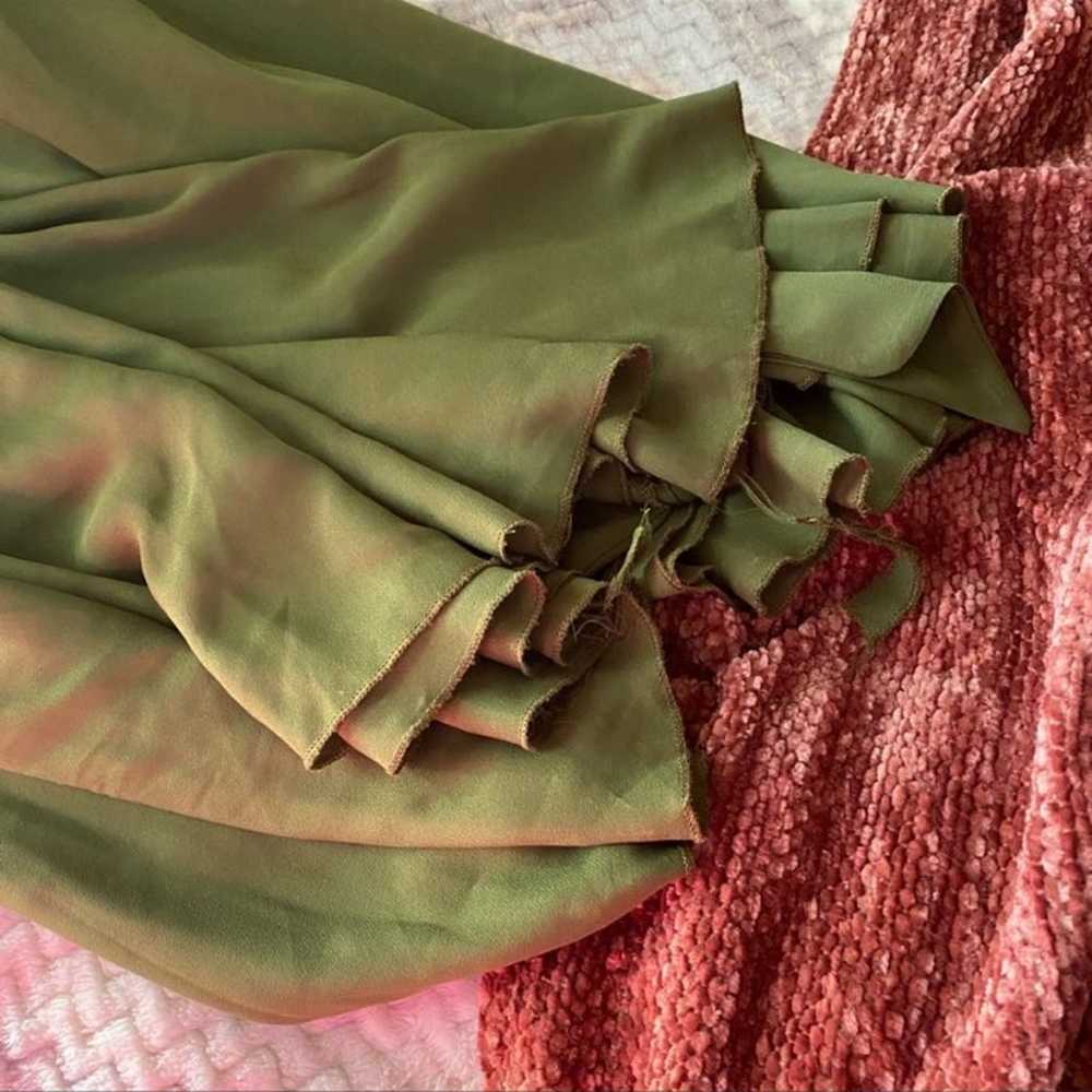 Beautiful olive green maxi dress - image 5