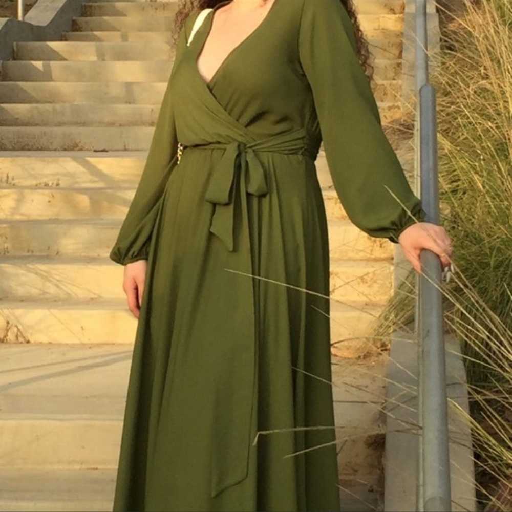 Beautiful olive green maxi dress - image 7
