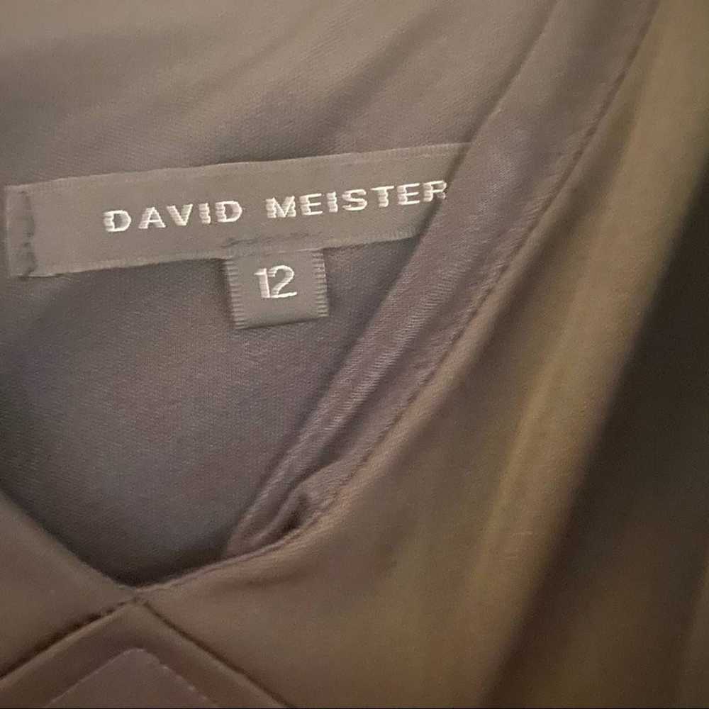 David Meister Black Satin Sweetheart Slip Dress - image 3