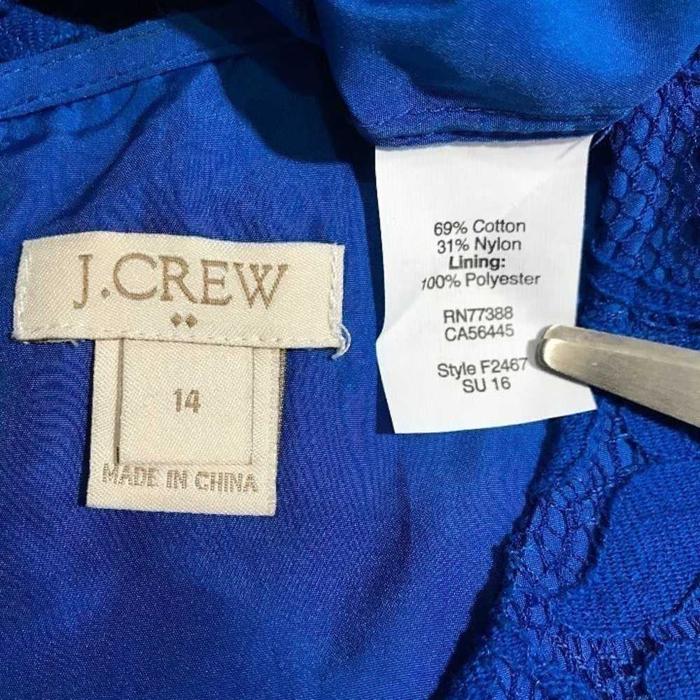 J.Crew Blue Lace Dress Sz 14 (H07) - image 8