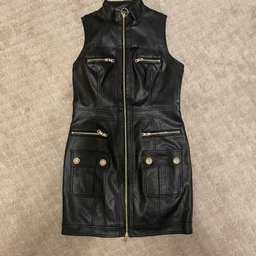 Jessica Bara Faux Leather Dress - NWOT