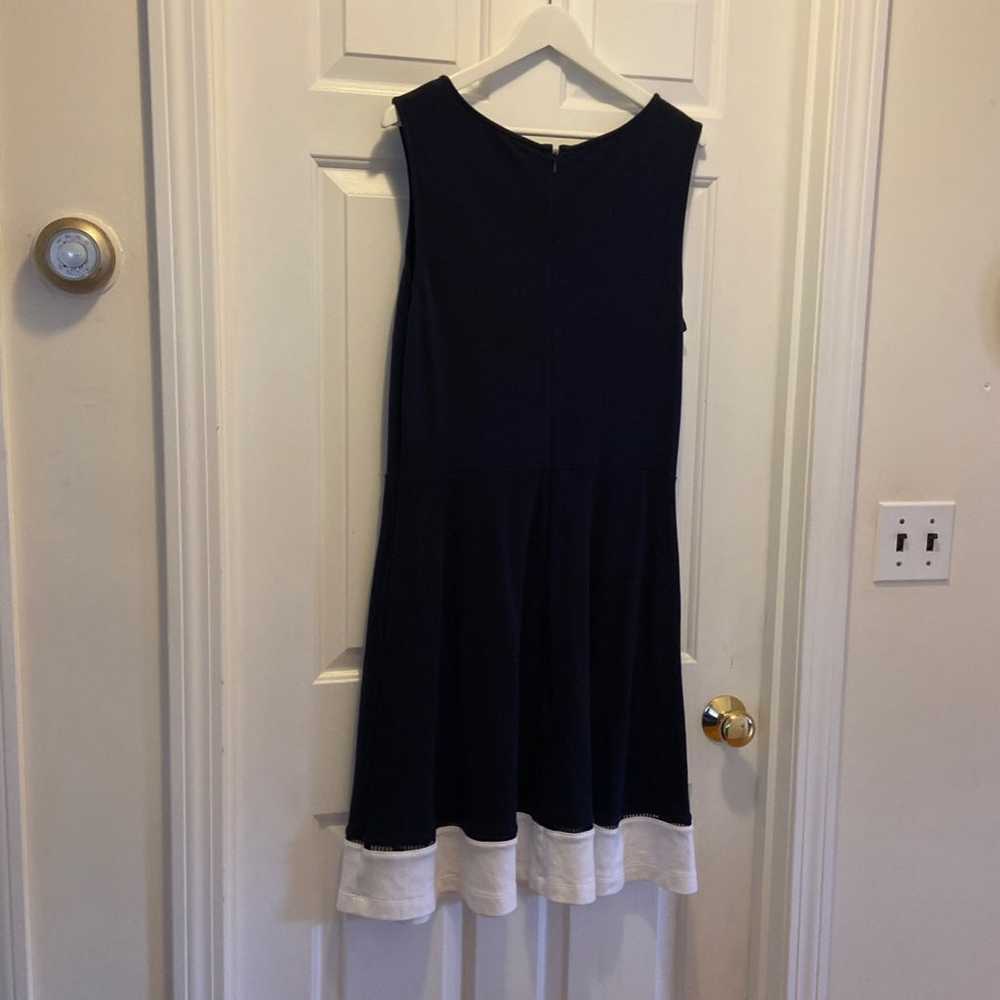 Talbots navy blue and white dress - image 2