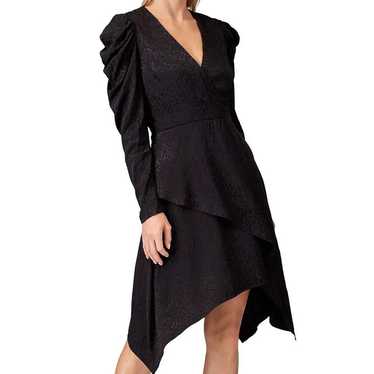 Harlyn black jacquard dress
