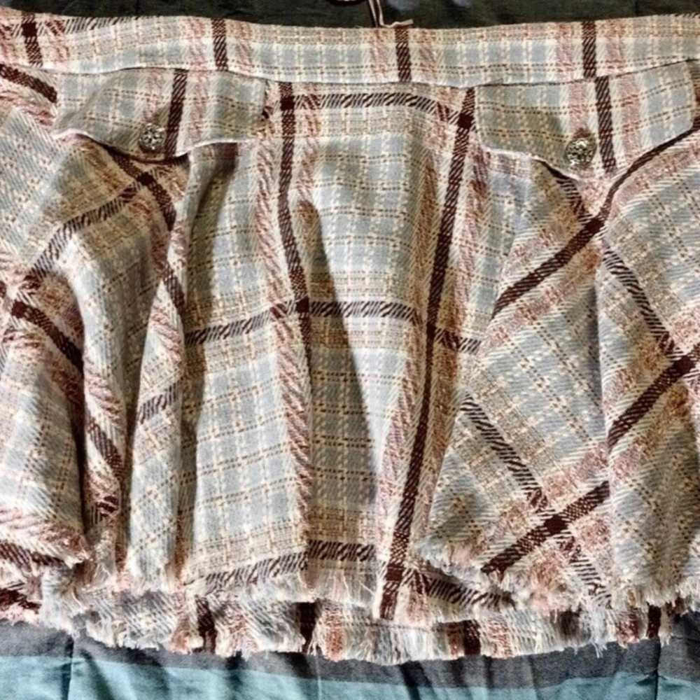 Plus size plaid tweed skirt 2x - image 8