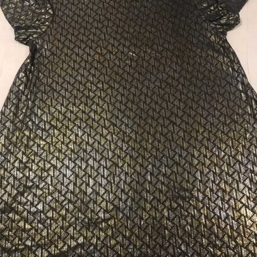 Lularoe Carly Dress Gold Gray 2X Elegant 22/24 20… - image 3
