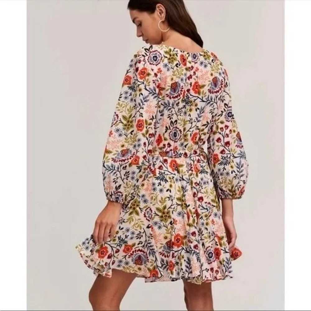 Velvet Keelin Floral Belted Mini Dress Size XS 10… - image 2