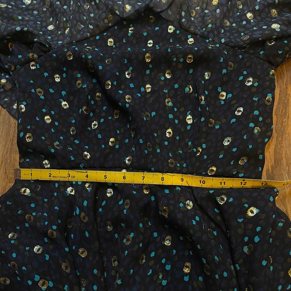 Cynthia Rowley Silk Ruffle Dress in Turquoise Siz… - image 11