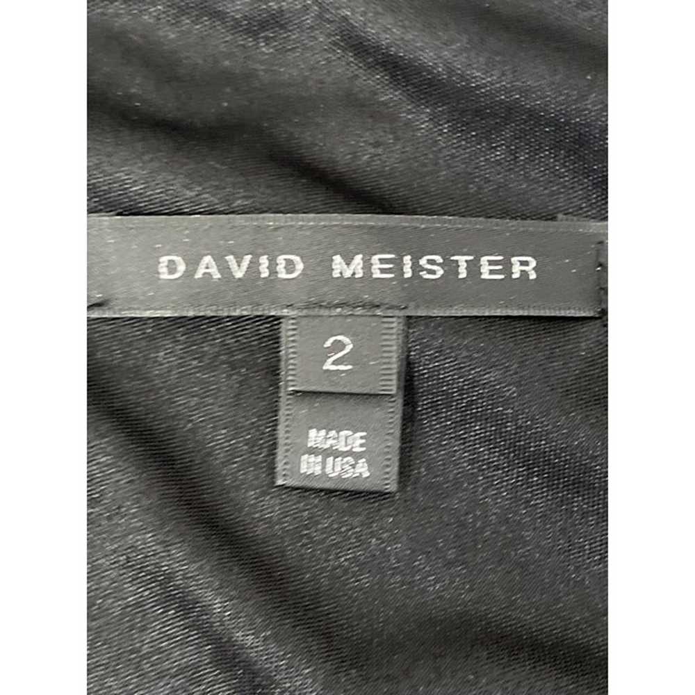 David Meister Illusion Dress Black Gold Metallic … - image 7