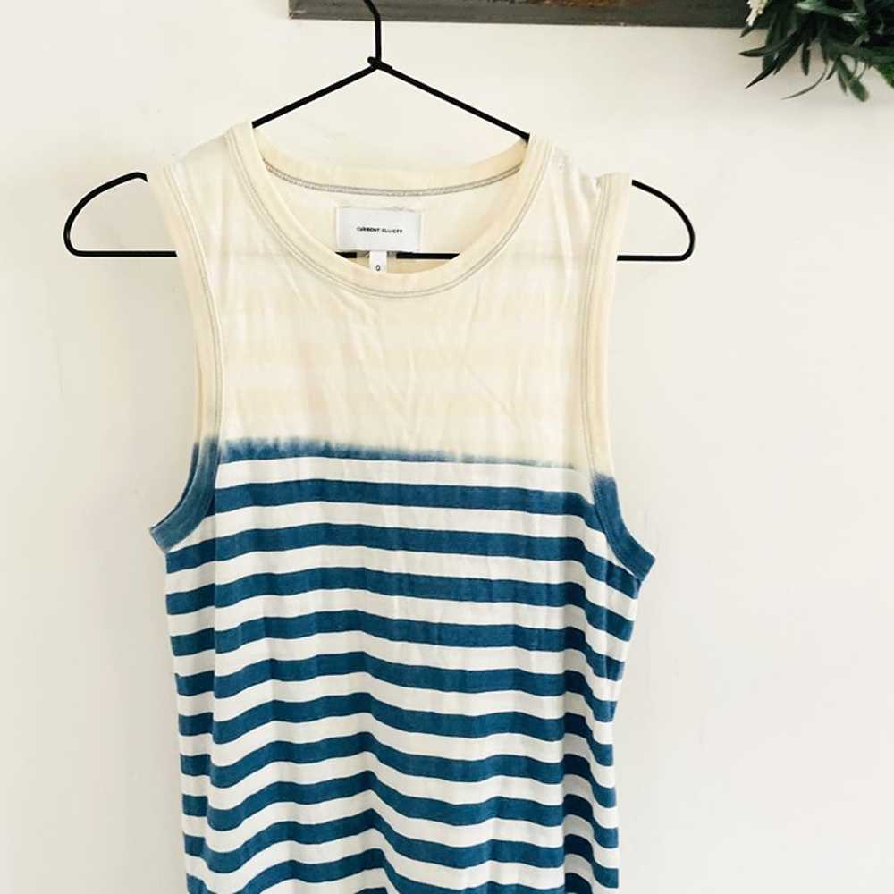 Current/Elliott Blue Stripe Maxi Dress 0/XS - image 2