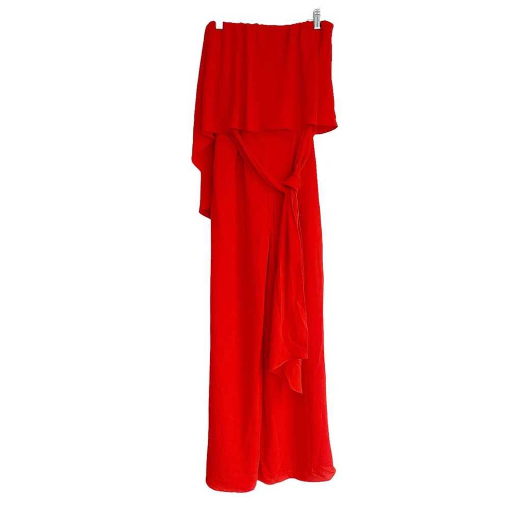 Vici Strapless Wide Leg Jumpsuit Red Orange Women… - image 3