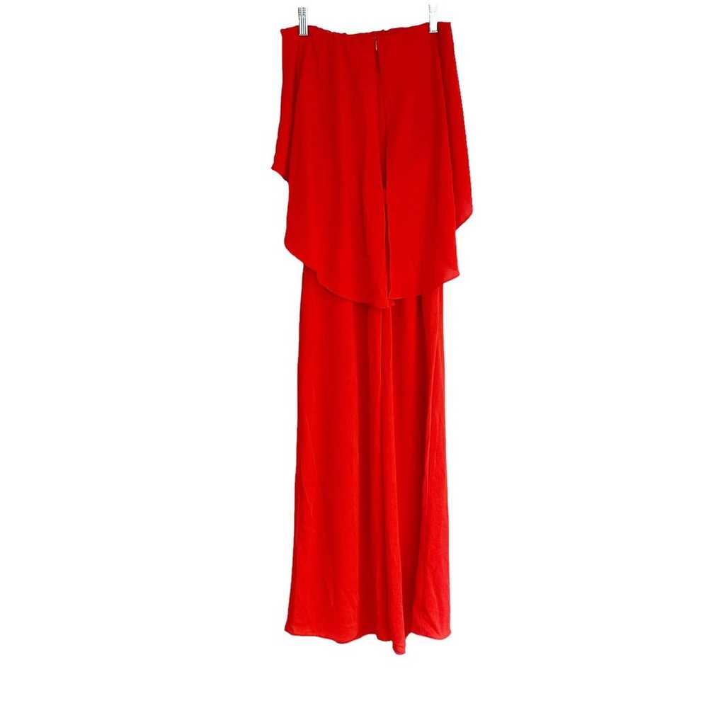 Vici Strapless Wide Leg Jumpsuit Red Orange Women… - image 4
