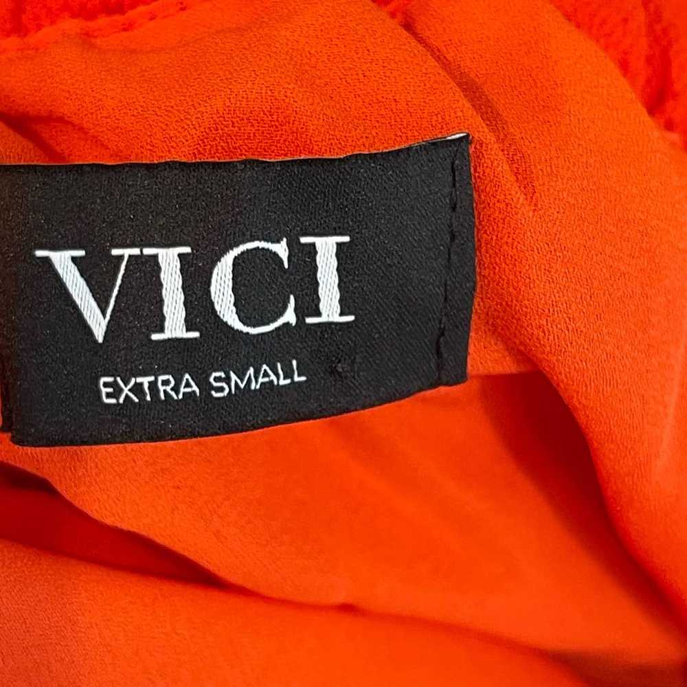 Vici Strapless Wide Leg Jumpsuit Red Orange Women… - image 6
