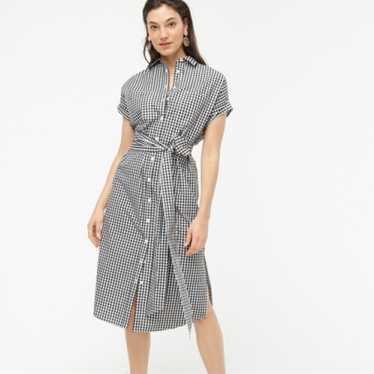 J. Crew Gingham Relaxed Fit Poplin Shirt Dress si… - image 1