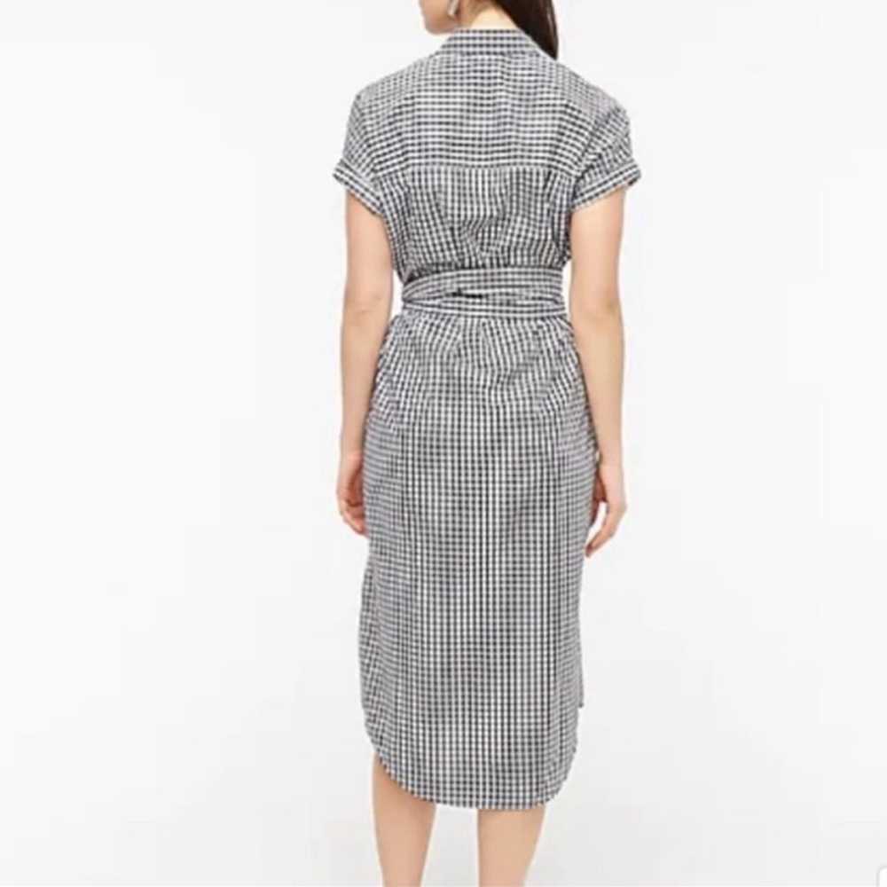 J. Crew Gingham Relaxed Fit Poplin Shirt Dress si… - image 3
