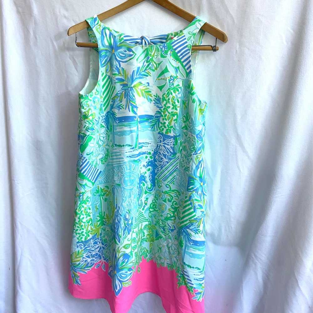 Lilly Pulitzer JACKIE SHIFT DRESS Whisper Blue Be… - image 1