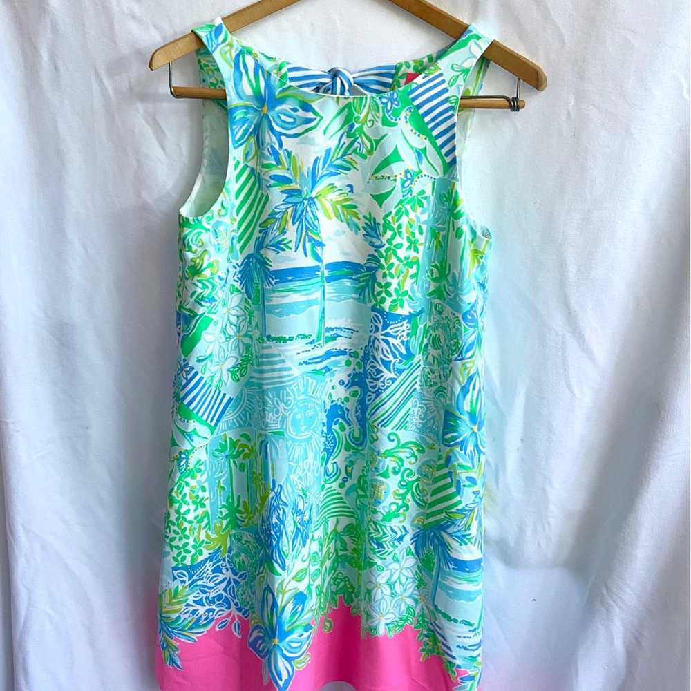 Lilly Pulitzer JACKIE SHIFT DRESS Whisper Blue Be… - image 2