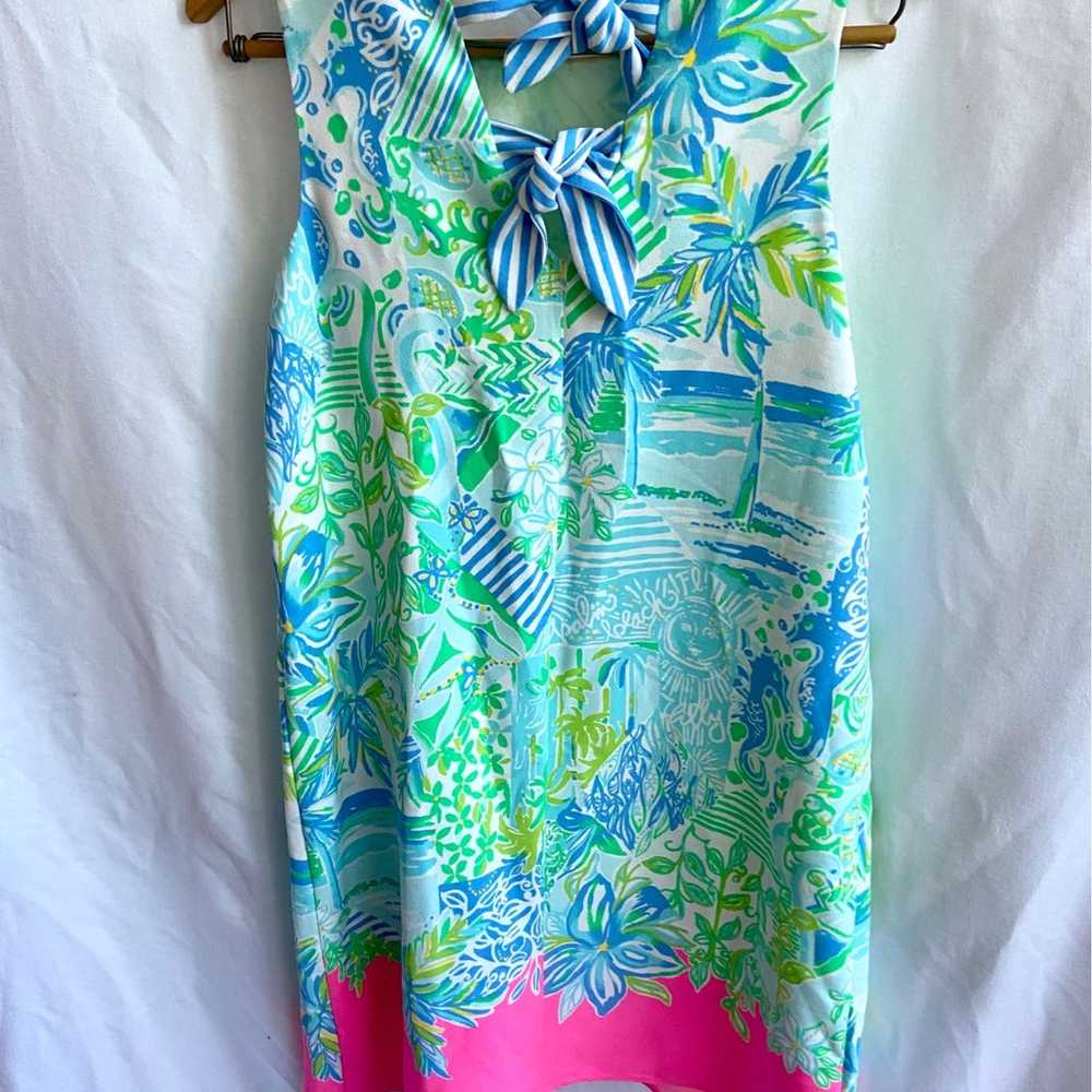 Lilly Pulitzer JACKIE SHIFT DRESS Whisper Blue Be… - image 3