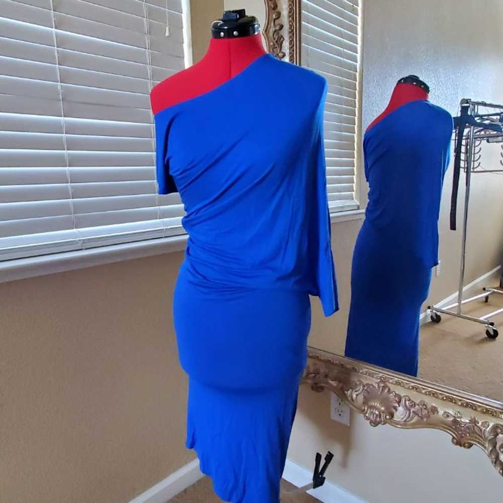 Home made jersey blue dress size XS to S - image 1