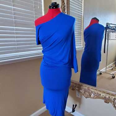 Home made jersey blue dress size XS to S - image 1