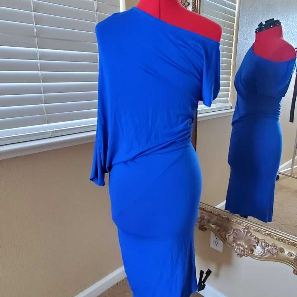 Home made jersey blue dress size XS to S - image 3