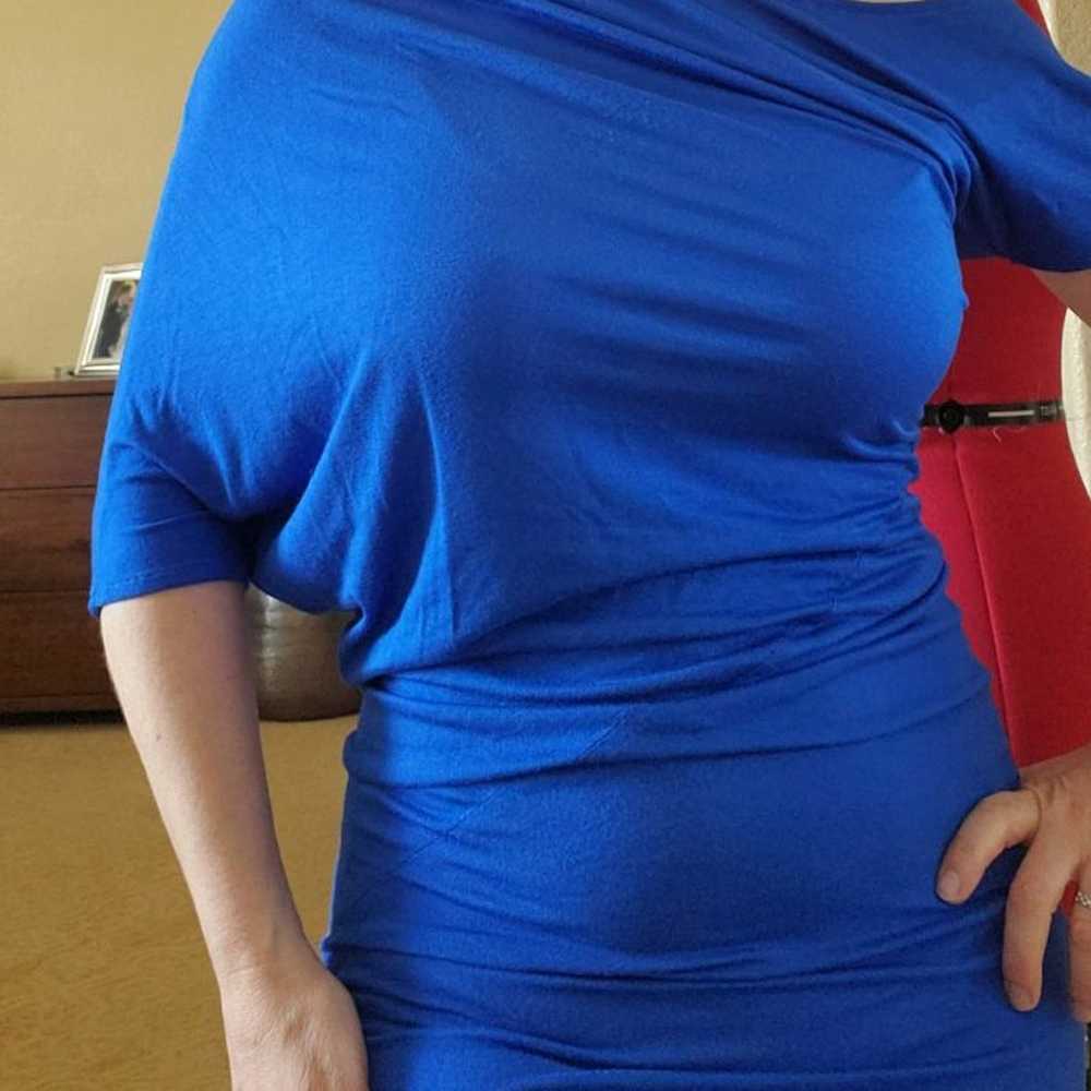 Home made jersey blue dress size XS to S - image 5