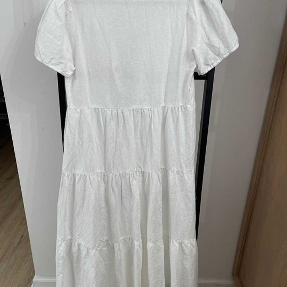 Zara White Linen Maxi Dress - image 2