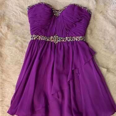 Purple formal homecoming dress