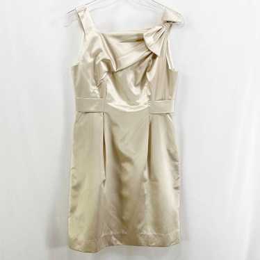 YOANA BARASCHI Tan Silk Sleeveless Mini Dress