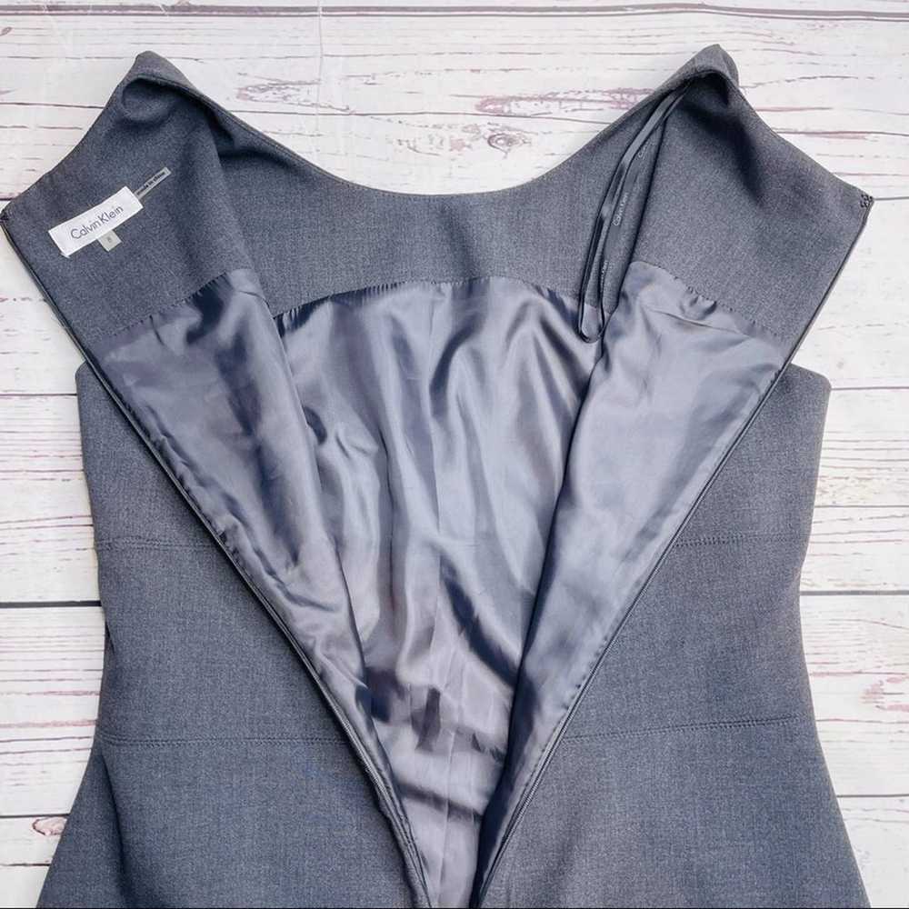 Calvin Klein grey sheath dress with stitching acc… - image 11