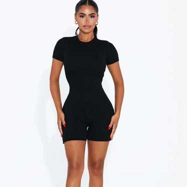 NWOT Naked Wardrobe The Ribbed T Romper