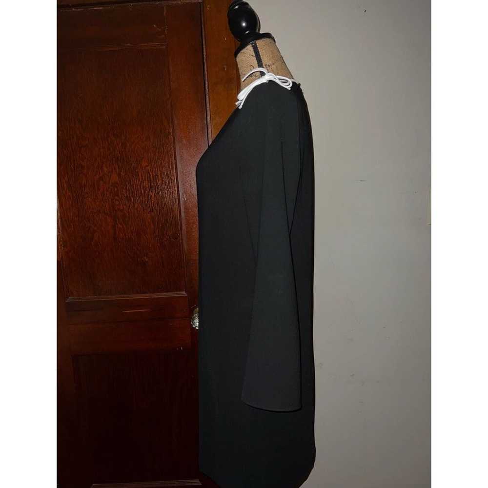 CECE BLACK W WHITE TRIM LINED SHIFT DRESS SIZE 8 - image 3