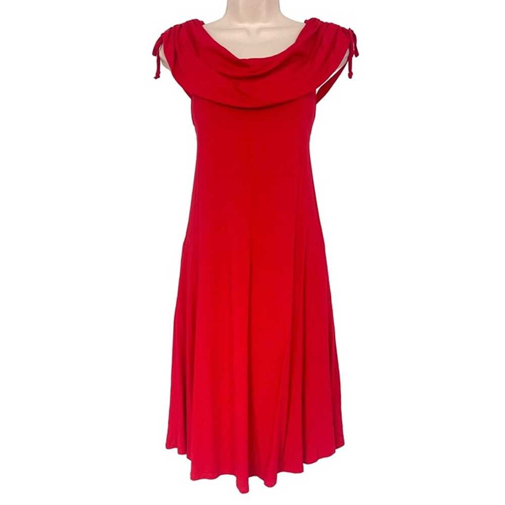 Size Medium DAVID MEISTER RED DRESS W/POCKETS Sum… - image 1