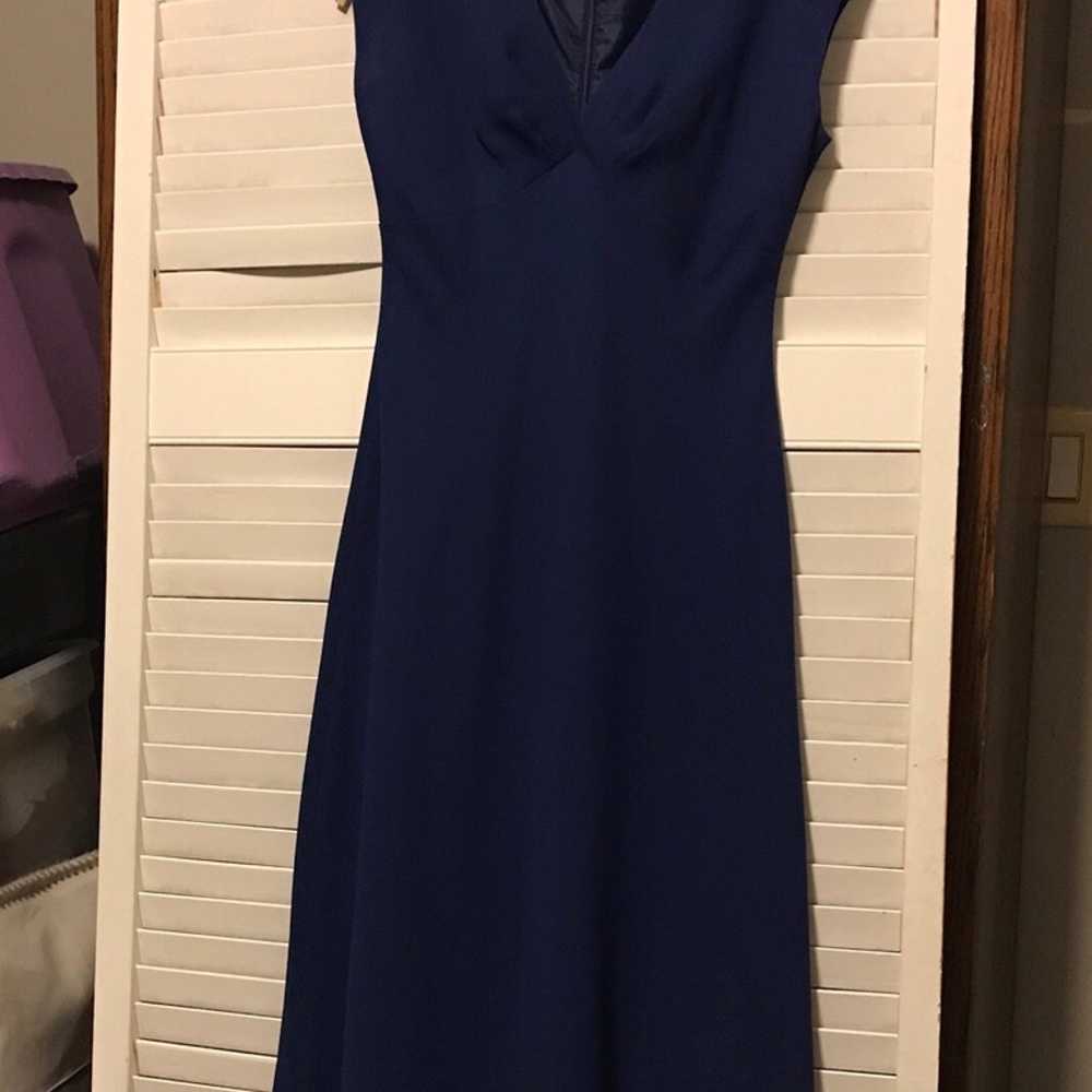 Deep Royal Blue Cap Sleeve Semi Formal Gown - image 1