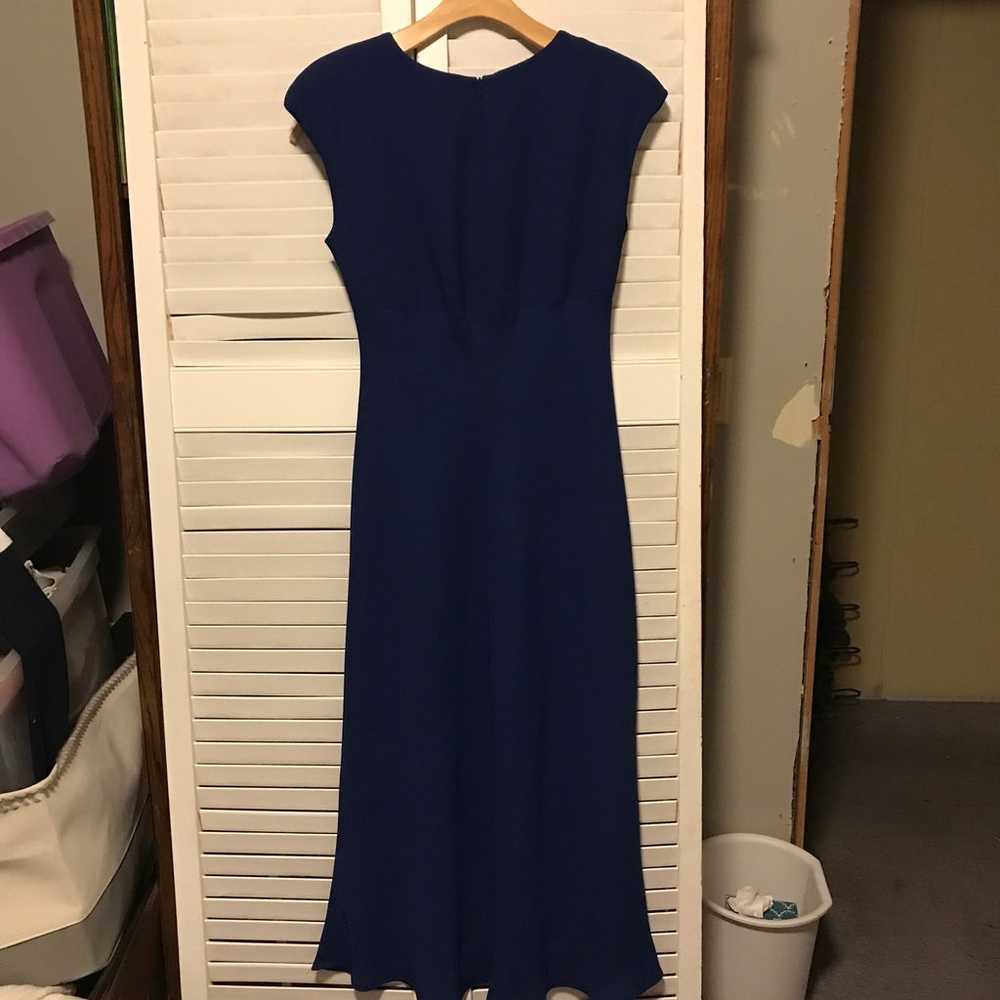 Deep Royal Blue Cap Sleeve Semi Formal Gown - image 4