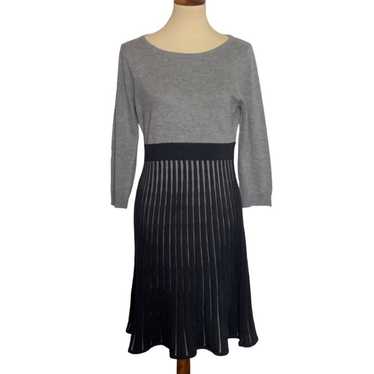 CALVIN KLIEN | Black & Gray Sweater Dress | Medium - image 1