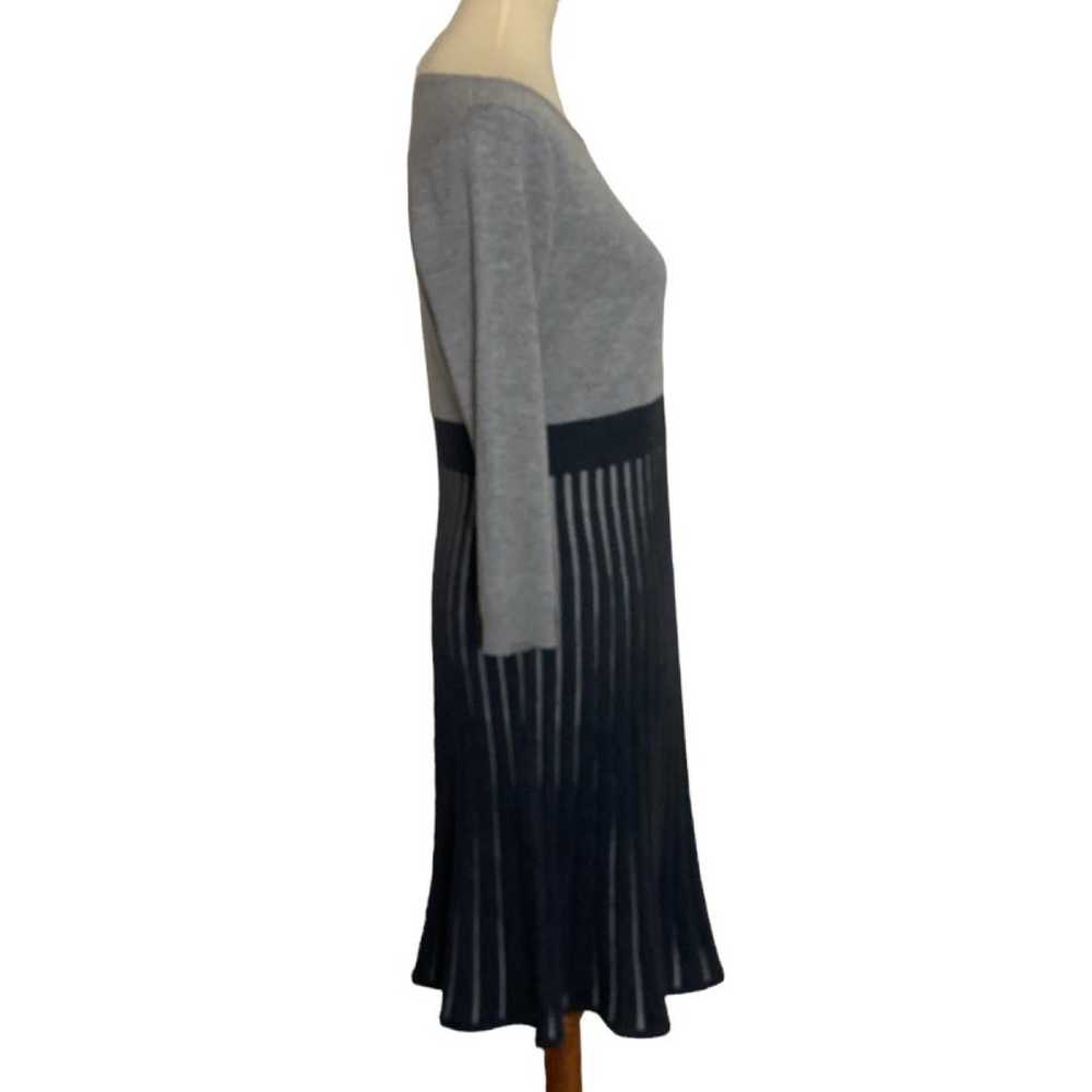 CALVIN KLIEN | Black & Gray Sweater Dress | Medium - image 2