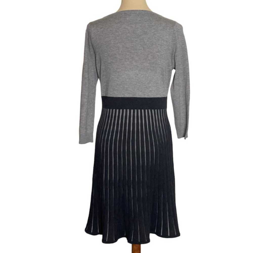 CALVIN KLIEN | Black & Gray Sweater Dress | Medium - image 3