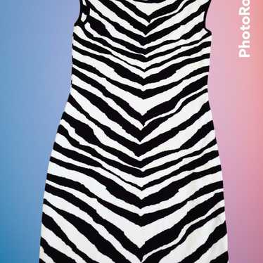 #1600 Express sweater zebra dress M women - image 1