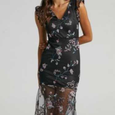 Showpo. Remember the Days Dress Black Embroidery … - image 1
