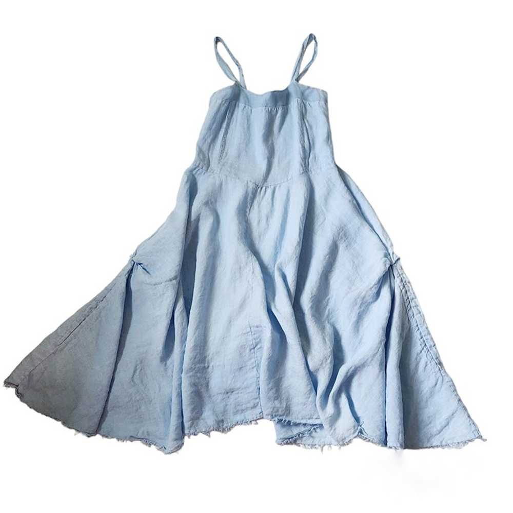 Inizio Italian Linen Midi Dress Magic Pockets Hi … - image 1