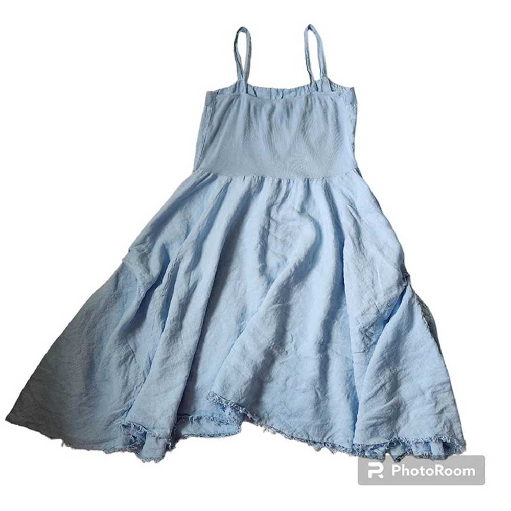 Inizio Italian Linen Midi Dress Magic Pockets Hi … - image 4