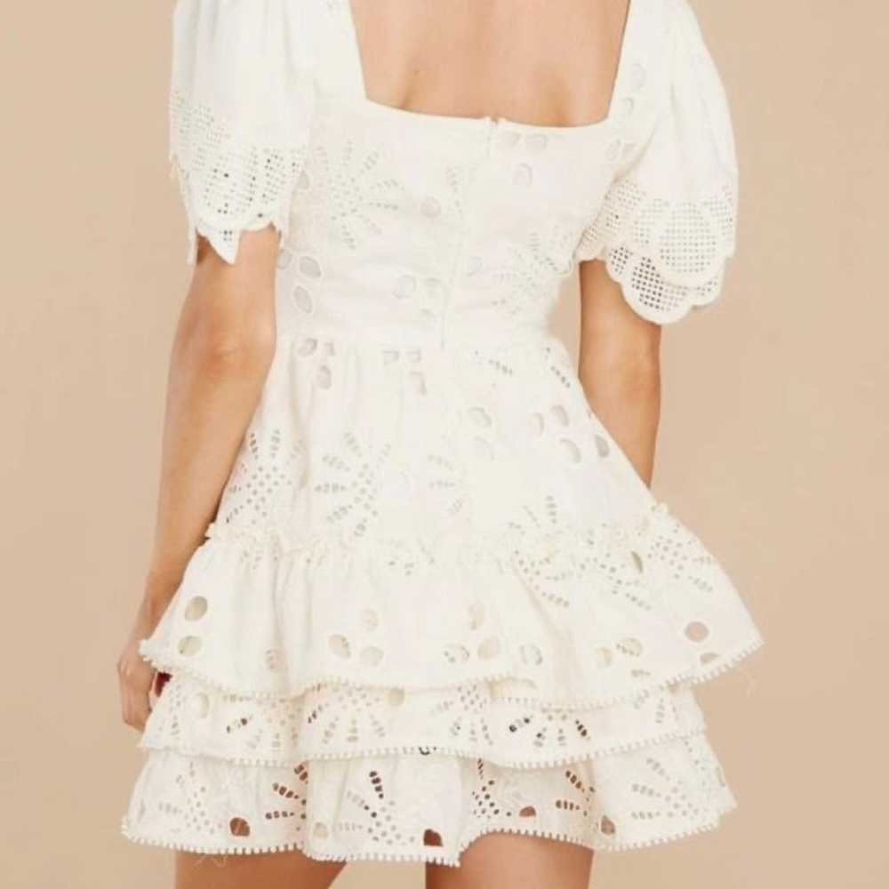 Red Dress She's The One Ivory Eyelet Dress Large … - image 2