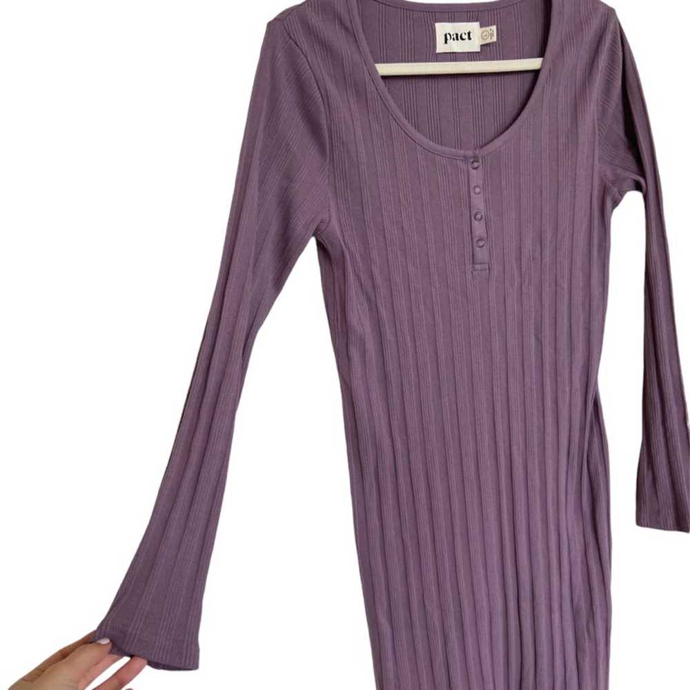 Pact Rib-Fit Henley Dress - image 9