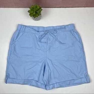 Kim Rogers Light Blue Cotton Blend Casual Shorts … - image 1