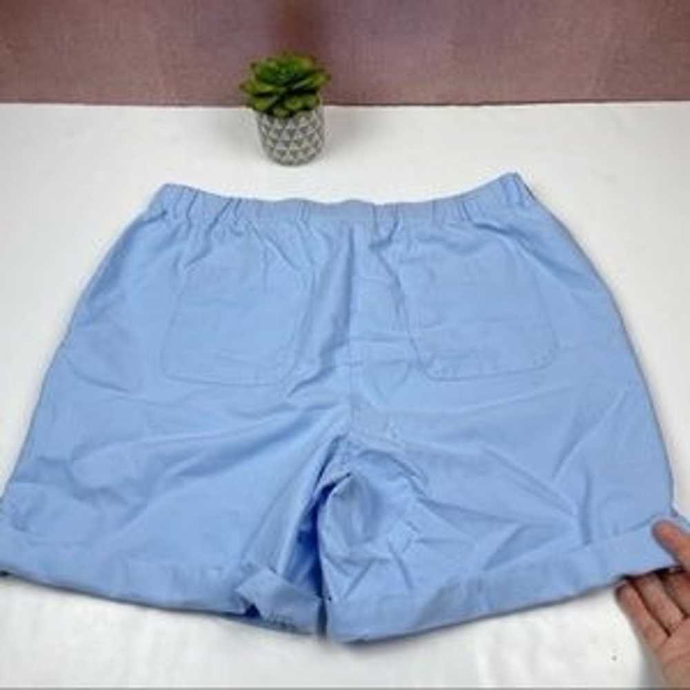 Kim Rogers Light Blue Cotton Blend Casual Shorts … - image 2