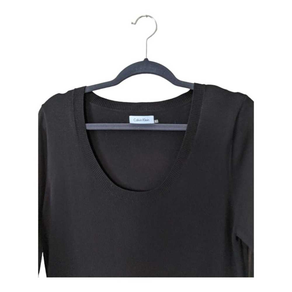 Calvin Klein Scoop Neck 3/4 Sleeve Fringe Sweater… - image 6